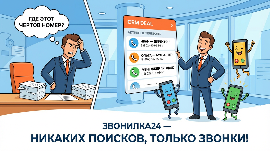 Звонки на активные номера из сделки